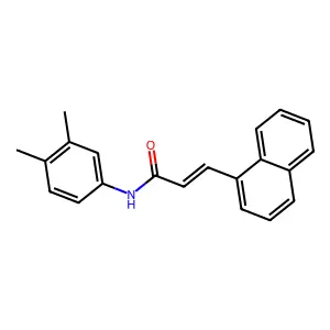 N-(3,4-dimethylphenyl)-3-naphthalen-1-ylprop-2-enamide structure