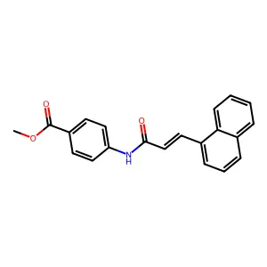 methyl 4-[[(E)-3-naphthalen-1-ylprop-2-enoyl]amino]benzoate structure
