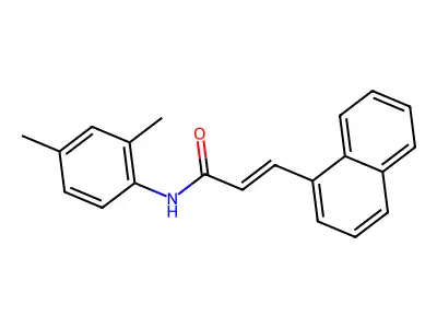 N-(2,4-dimethylphenyl)-3-(1-naphthyl)acrylamide structure