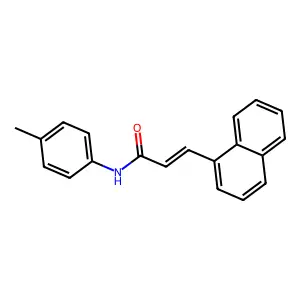 N-(4-methylphenyl)-3-(1-naphthyl)acrylamide structure