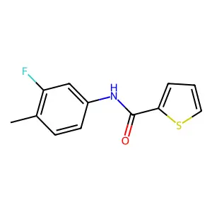 N-(3-fluoro-4-methylphenyl)thiophene-2-carboxamide structure