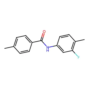 N-(3-fluoro-4-methylphenyl)-4-methylbenzamide structure