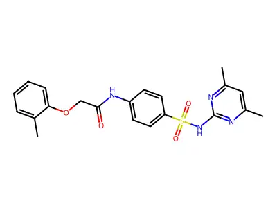 N-(4-(N-(4,6-dimethylpyrimidin-2-yl)sulfamoyl)phenyl)-2-(o-tolyloxy)acetamide structure