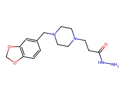 3-(4-Benzo[1,3]dioxol-5-ylmethyl-piperazin-1-yl)-propionic acid hydrazide structure