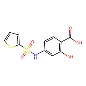 2-Hydroxy-4-(thiophene-2-sulfonamido)benzoic acid structure