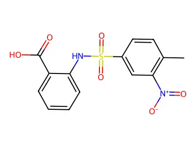 2-(4-Methyl-3-nitro-benzenesulfonylamino)-benzoic acid structure