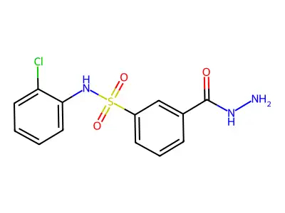 N-(2-chlorophenyl)-3-(hydrazinecarbonyl)benzene-1-sulfonamide structure