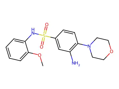 3-Amino-N-(2-methoxyphenyl)-4-(4-morpholinyl)benzenesulfonamide structure