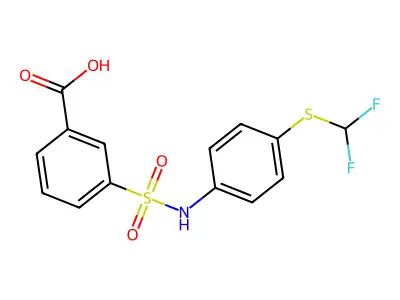 3-(4-Difluoromethylsulfanyl-phenylsulfamoyl)-benzoic acid structure