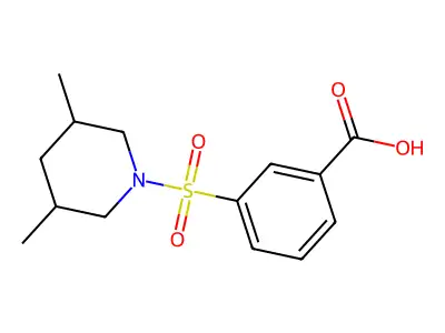 3-((3,5-Dimethylpiperidin-1-yl)sulfonyl)benzoic acid structure