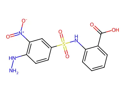 2-[[(4-Hydrazinyl-3-nitrophenyl)sulfonyl]amino]benzoic acid structure