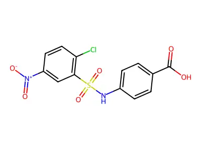 4-(2-Chloro-5-nitrobenzenesulfonamido)benzoic acid structure