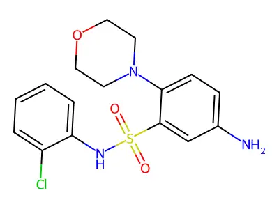 5-amino-N-(2-chlorophenyl)-2-(morpholin-4-yl)benzene-1-sulfonamide structure