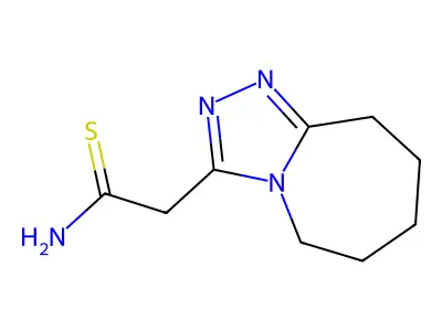 2-{5H,6H,7H,8H,9H-[1,2,4]triazolo[4,3-a]azepin-3-yl}ethanethioamide structure