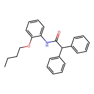 N-(2-butoxyphenyl)-2,2-diphenylacetamide structure