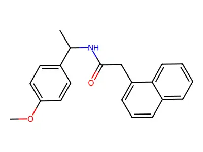 N-[1-(4-methoxyphenyl)ethyl]-2-naphthalen-1-ylacetamide structure