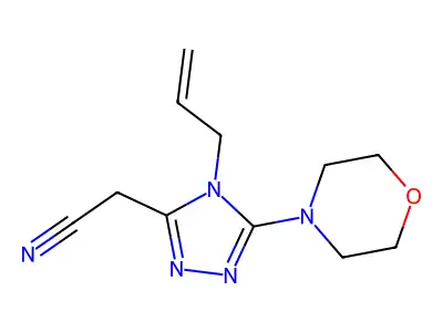 (4-Allyl-5-morpholin-4-yl-4H-[1,2,4]triazol-3-yl)-acetonitrile structure