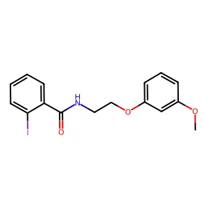 2-Iodo-N-(2-(3-methoxyphenoxy)ethyl)benzamide structure