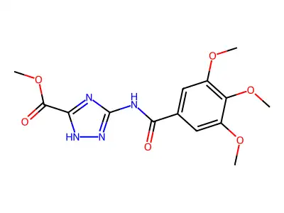 methyl 3-[(3,4,5-trimethoxybenzoyl)amino]-1H-1,2,4-triazole-5-carboxylate structure