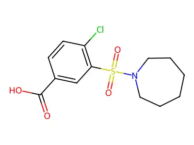 3-(Azepane-1-sulfonyl)-4-chloro-benzoic acid structure