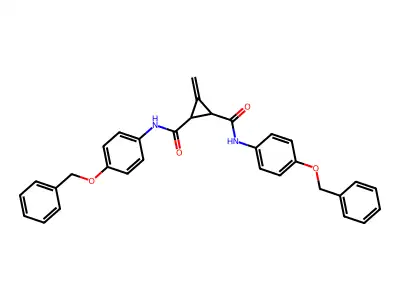 N1,N2-bis[4-(benzyloxy)phenyl]-3-methylidenecyclopropane-1,2-dicarboxamide structure