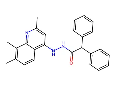2,2-diphenyl-N'-(2,7,8-trimethylquinolin-4-yl)acetohydrazide structure