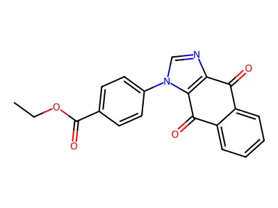 Ethyl 4-(4,9-dihydro-4,9-dioxo-1H-naphth[2,3-d]imidazol-1-yl)benzoate structure