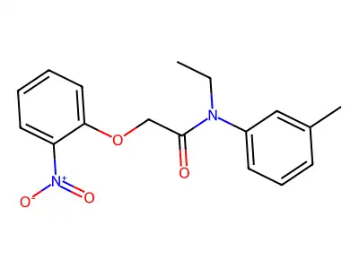 N-ethyl-N-(3-methylphenyl)-2-(2-nitrophenoxy)acetamide structure