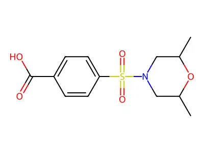 4-[(2,6-Dimethylmorpholin-4-yl)sulfonyl]benzoic acid structure
