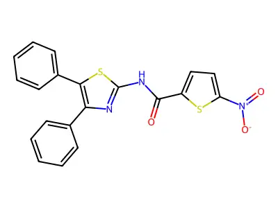 N-(4,5-diphenyl-1,3-thiazol-2-yl)-5-nitrothiophene-2-carboxamide structure