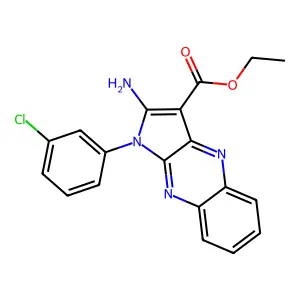 ethyl 2-amino-1-(3-chlorophenyl)-1H-pyrrolo[2,3-b]quinoxaline-3-carboxylate structure