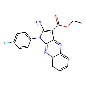 ethyl 2-amino-1-(4-fluorophenyl)-1H-pyrrolo[2,3-b]quinoxaline-3-carboxylate structure