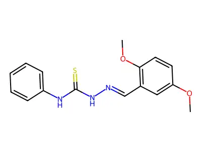 1-[(2,5-Dimethoxyphenyl)methylideneamino]-3-phenylthiourea structure