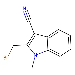 2-(Bromomethyl)-1-methylindole-3-carbonitrile structure