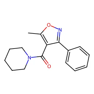 (5-Methyl-3-phenyl-4-isoxazolyl)(piperidino)methanone structure