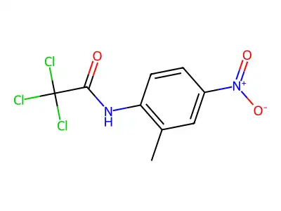 2,2,2-trichloro-N-(2-methyl-4-nitrophenyl)acetamide structure