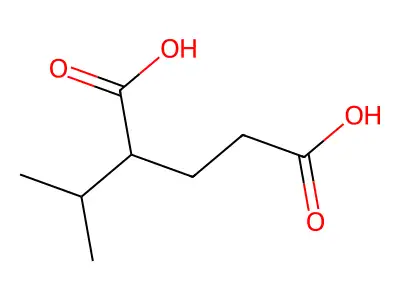 Pentanedioic acid, 2-(1-methylethyl)- structure