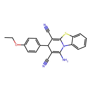 1-Amino-3-(4-ethoxyphenyl)-3H-pyrido[2,1-b][1,3]benzothiazole-2,4-dicarbonitrile structure