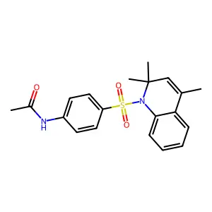 N-[4-(2,2,4-trimethylquinolin-1-yl)sulfonylphenyl]acetamide structure