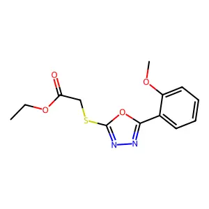 Ethyl 2-{[5-(2-methoxyphenyl)-1,3,4-oxadiazol-2-YL]sulfanyl}acetate structure