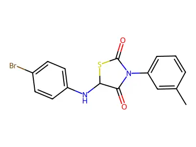 5-(4-Bromoanilino)-3-(3-methylphenyl)-1,3-thiazolidine-2,4-dione structure