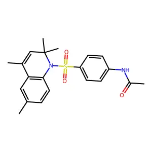 N-[4-(2,2,4,6-tetramethylquinolin-1-yl)sulfonylphenyl]acetamide structure