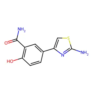5-(2-Amino-1,3-thiazol-4-yl)-2-hydroxybenzamide structure