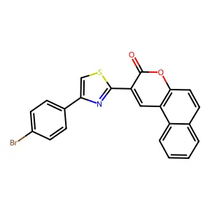 2-[4-(4-Bromophenyl)-1,3-thiazol-2-yl]benzo[f]chromen-3-one structure