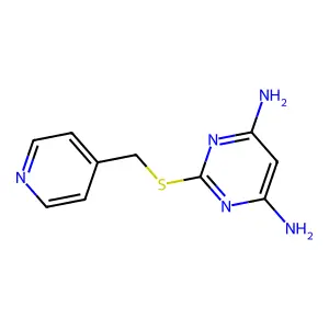 2-((Pyridin-4-ylmethyl)thio)pyrimidine-4,6-diamine structure
