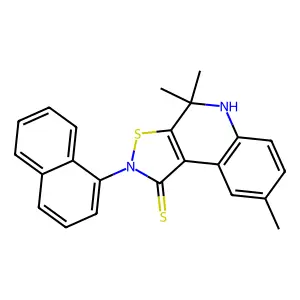 4,4,8-trimethyl-2-naphthalen-1-yl-5H-[1,2]thiazolo[5,4-c]quinoline-1-thione structure