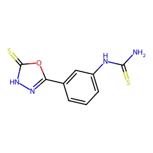 [3-(2-sulfanylidene-3H-1,3,4-oxadiazol-5-yl)phenyl]thiourea structure