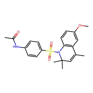 N-[4-(6-Methoxy-2,2,4-trimethyl-2H-quinoline-1-sulfonyl)-phenyl]-acetamide structure