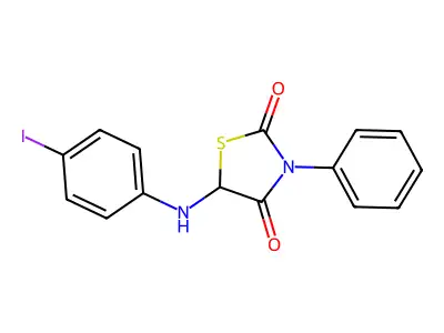 5-[(4-Iodophenyl)amino]-3-phenyl-1,3-thiazolidine-2,4-dione structure