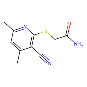2-((3-Cyano-4,6-dimethylpyridin-2-yl)thio)acetamide structure